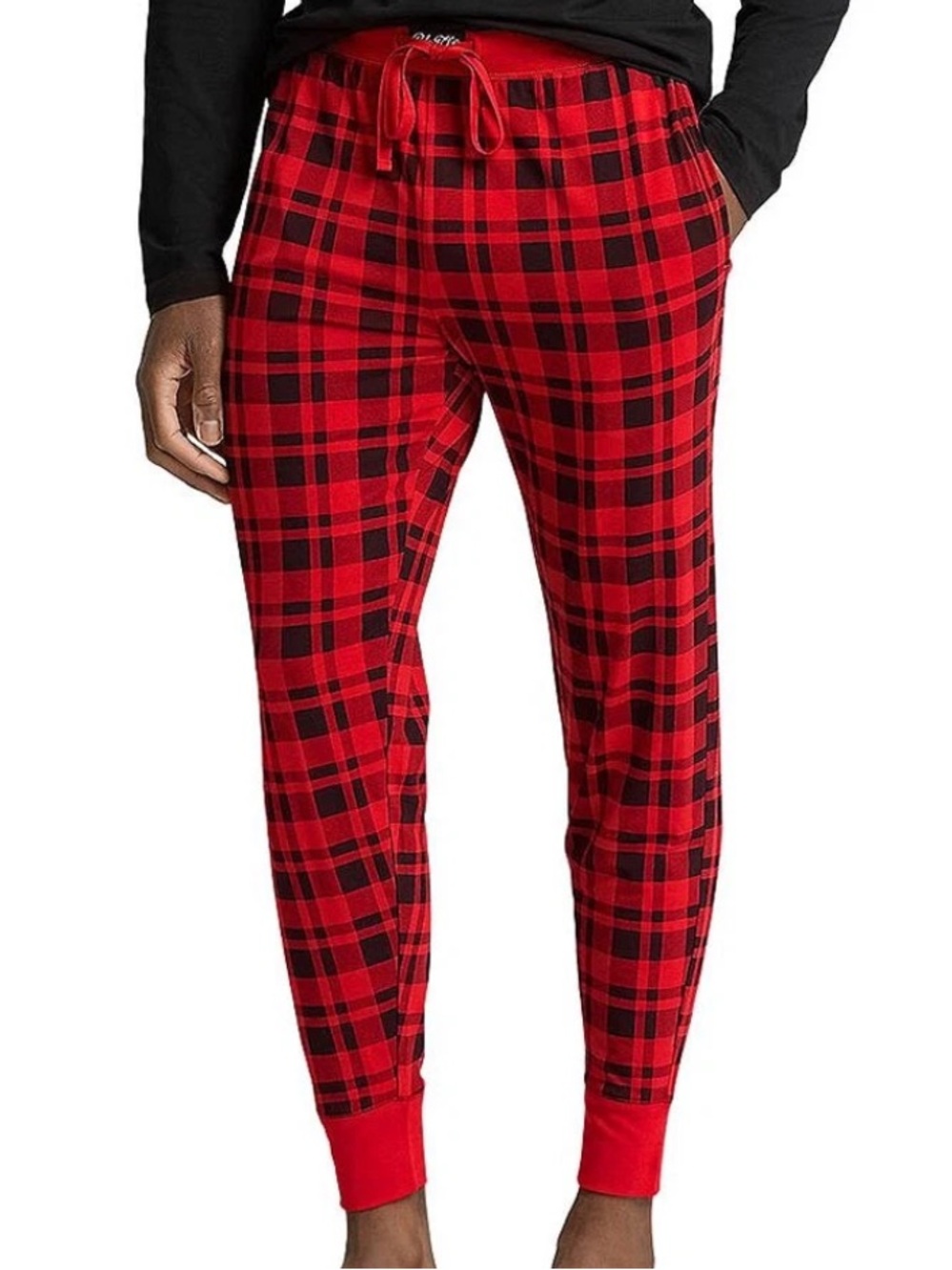 Polo Ralph Lauren men’s buffalo plaid red black jogger pajama pants size xl